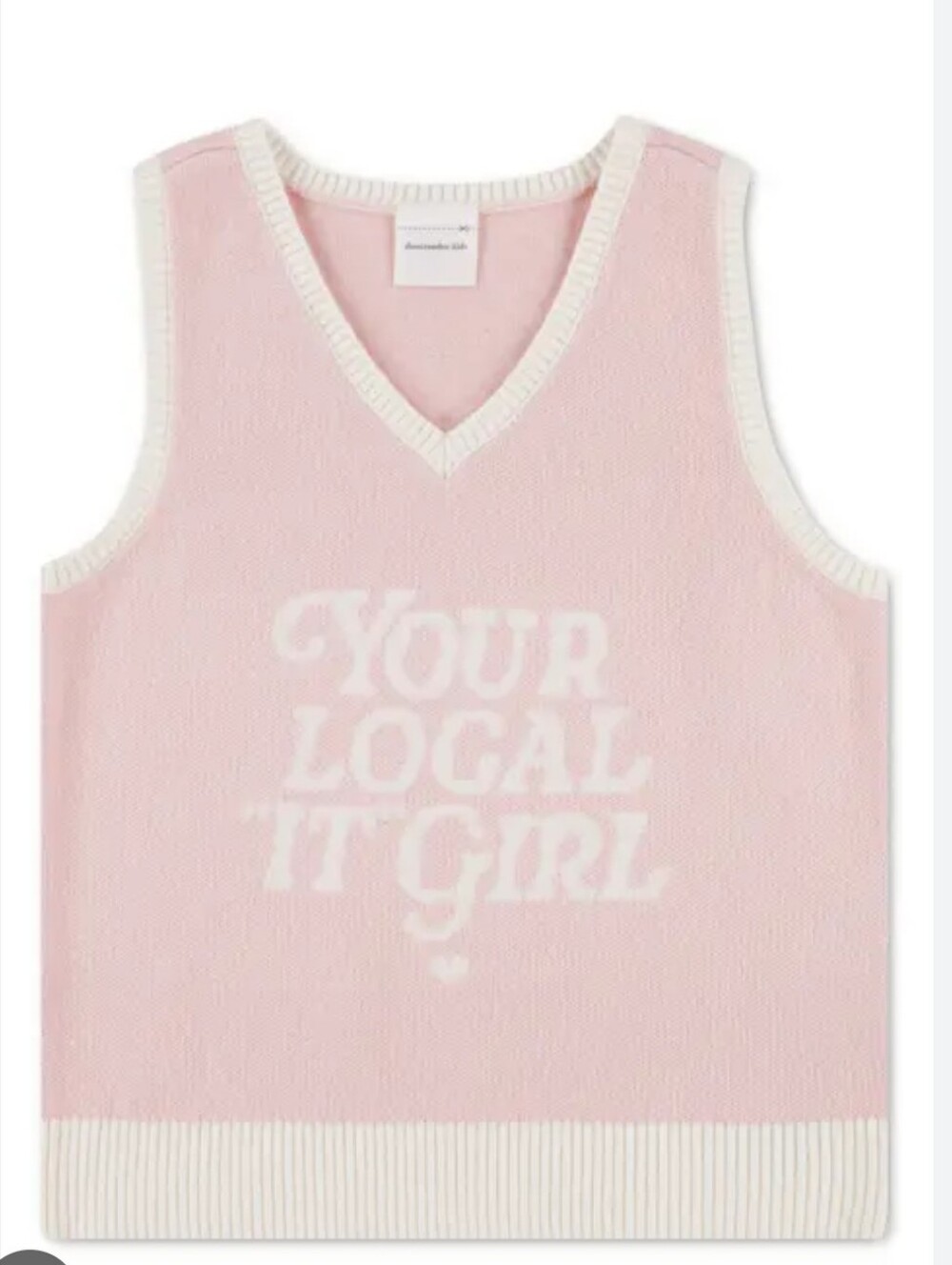 @Abercrombie Kids Chalk Pink Sweater Vest